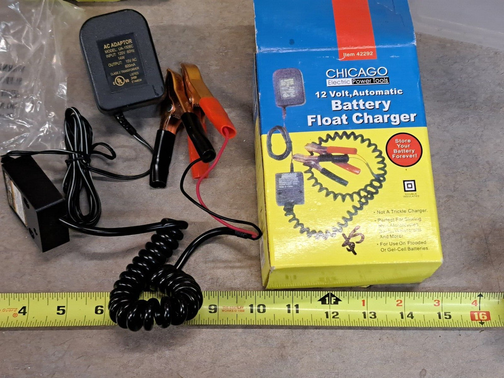 12 Volt, Automatic Battery Float Charger Chicago Electric Volume Discount