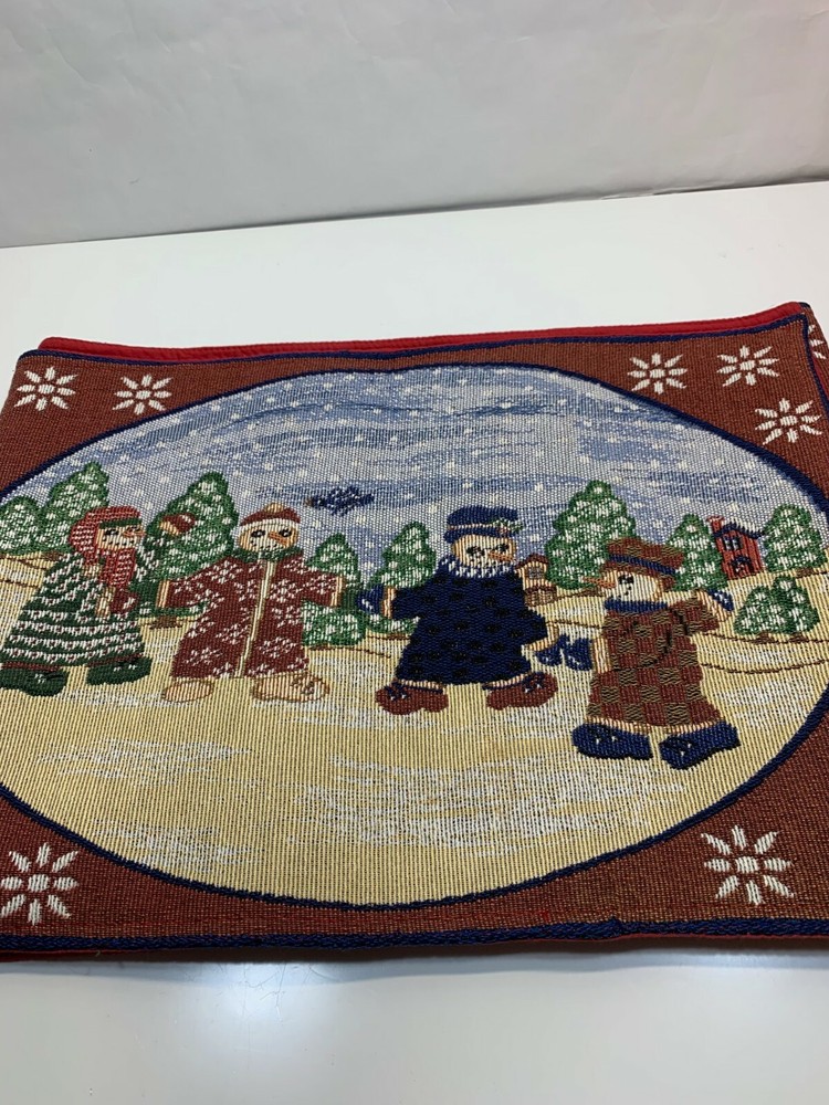 Snowmen table runner 74 x 13 tapestry