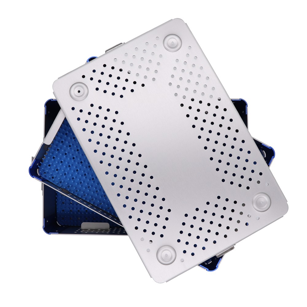 US Double Layer Sterilization Tray Case Box General Type Surgical Instrument