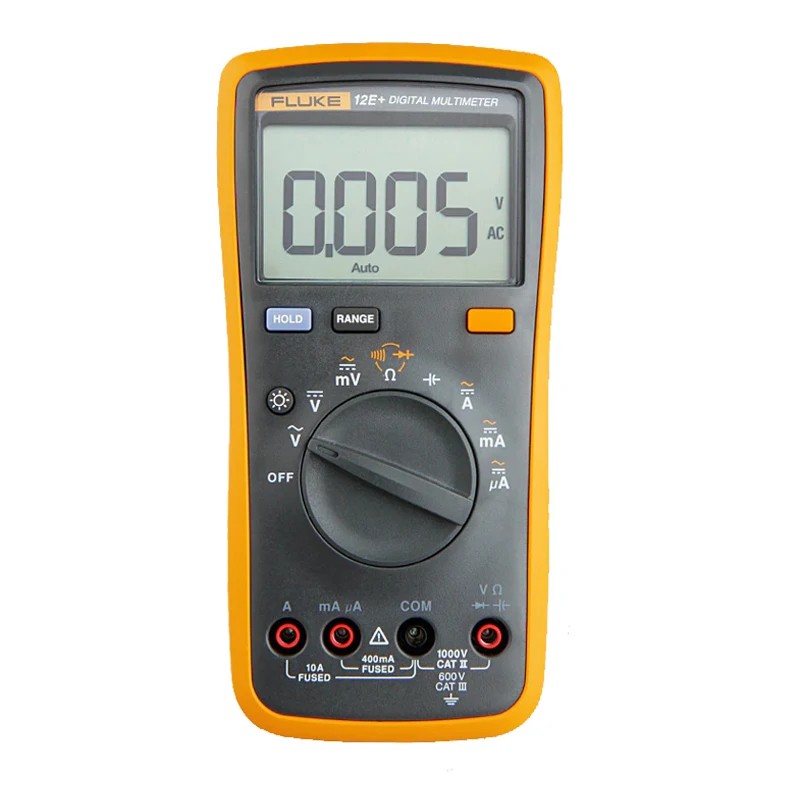 Fluke 12E+ Auto Range Digital Multimeter AC/DC Voltage Current Tester with Ohm