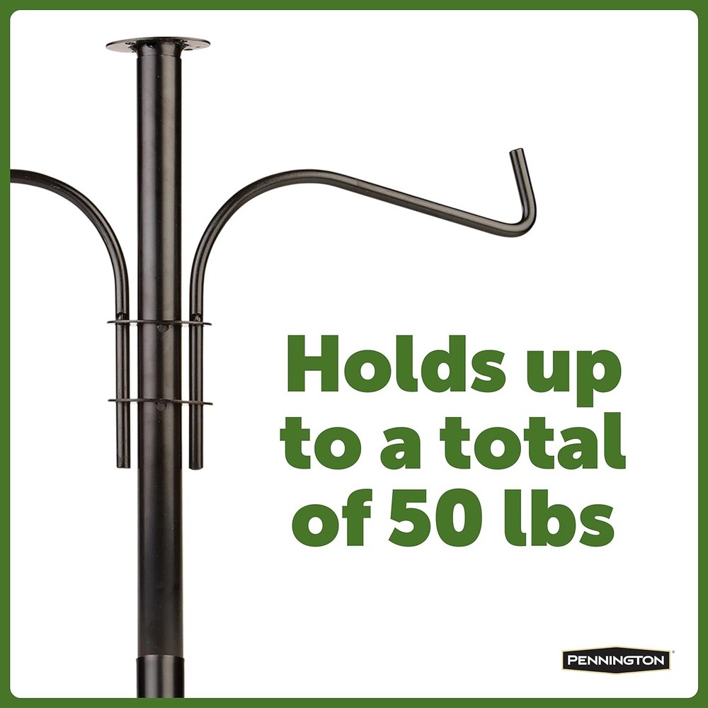 Pennington Feeder Pole Plus Bird Black 5 ft