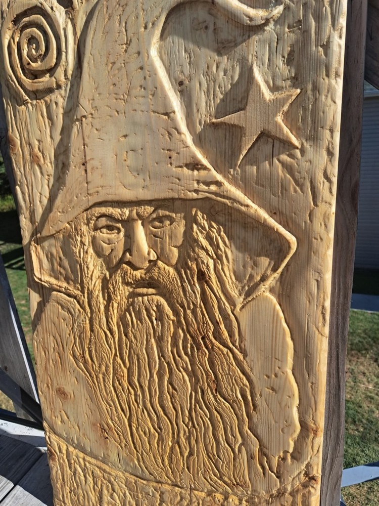 Wizard Hand carved