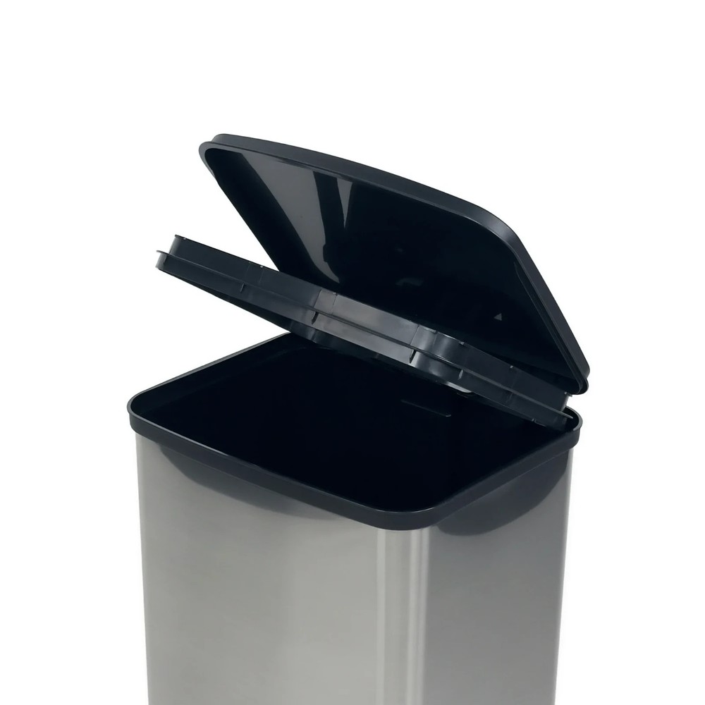 Mainstays Kitchen Trash Can, 13.2 Gallon Plastic Step Garbage Bin with Lid