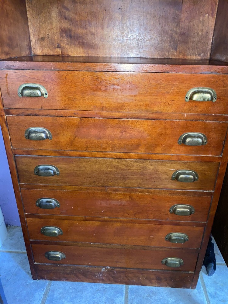Antique Bookshelf With Drawers