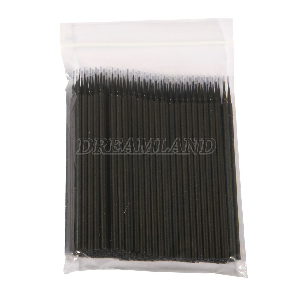 100pc Dental Micro Brush Disposable Eyelash Medium Tooth Applicators