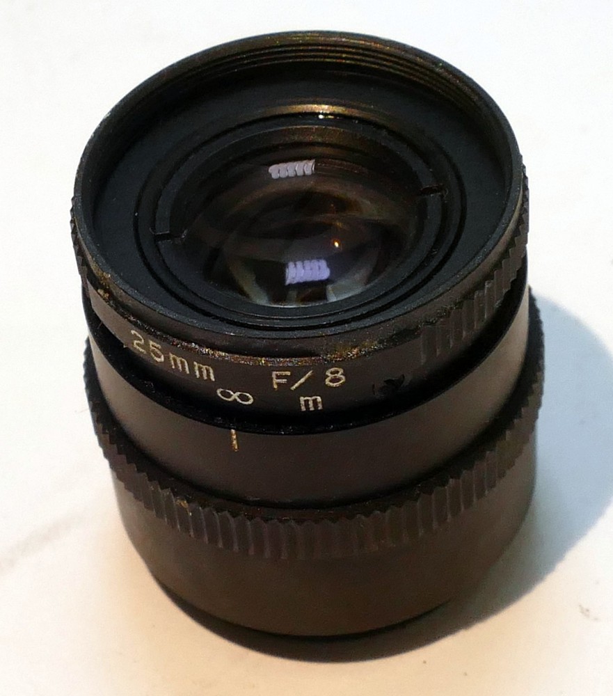 25mm f8 Microscope / Camera Objective Lens 1" thread C
