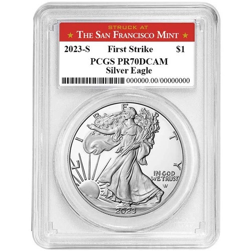 2023 W Bullion Silver Eagles PCGS PR-70 DCAM Silver Eagle First Strike
