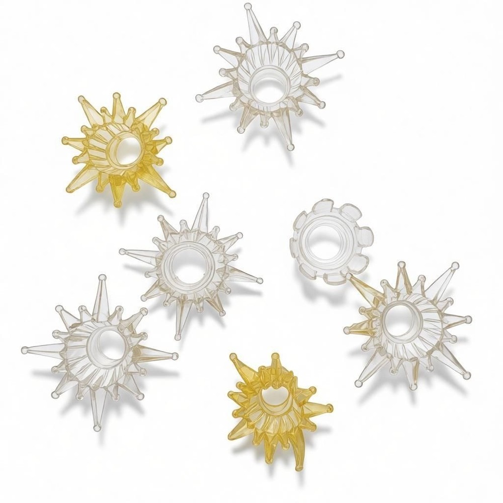 Vintage Atomic Star String Light Caps Set of 7