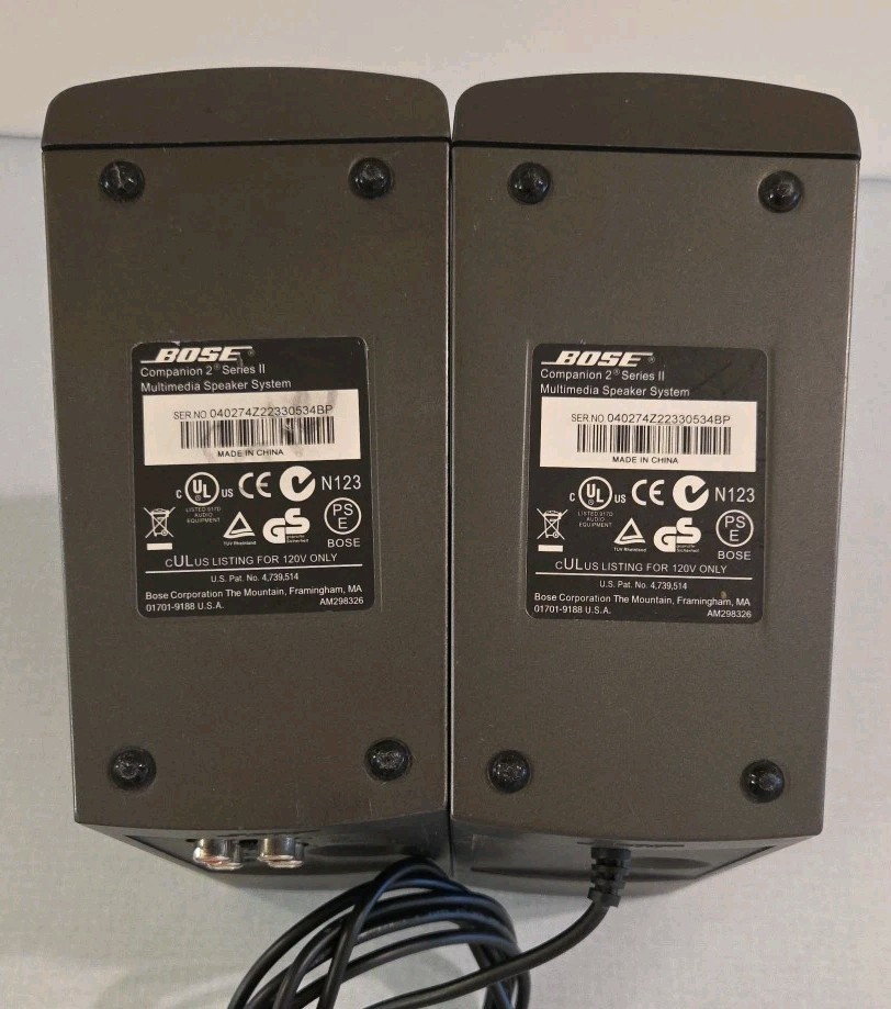 Bose Companion 2 Series II Multimedia Computer Speaker System - Tested & Working
