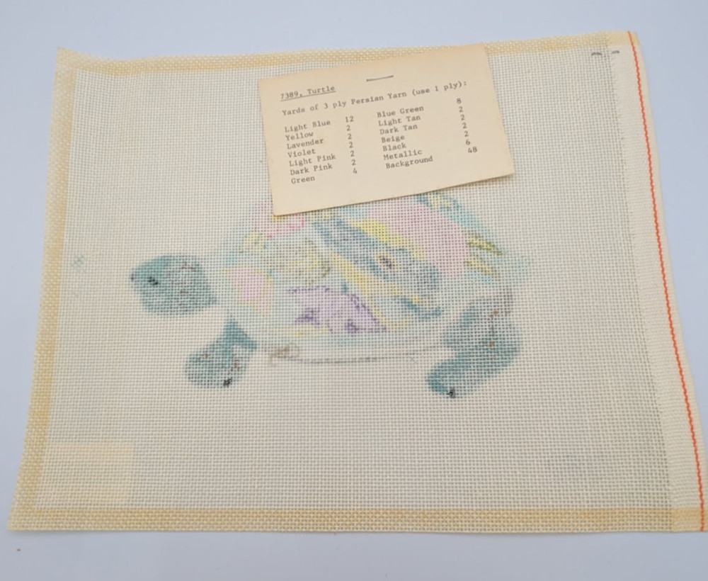 Dielco Custom Needlepoint Design Pattern- Turtle and Snail