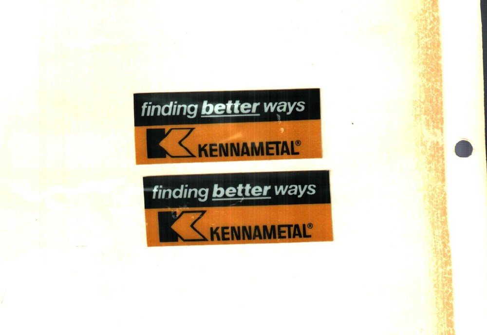 2  NICE KENNAMETAL COAL MINING STICKERS # 259