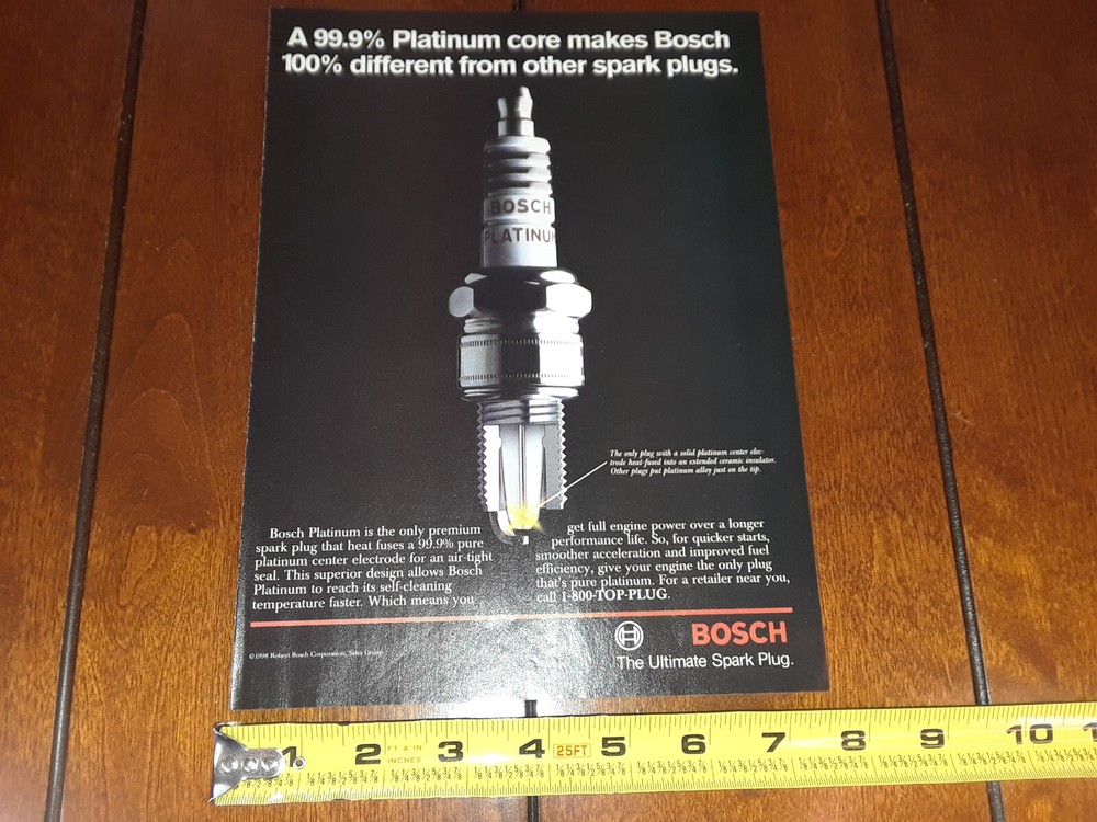 BOSCH PLATINUM SPARK PLUG ORIGINAL 1998 AD