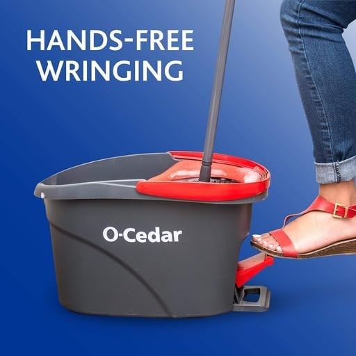Microfiber Spin Mop and Bucket Floor Cleaning System with 3 Extra Refills