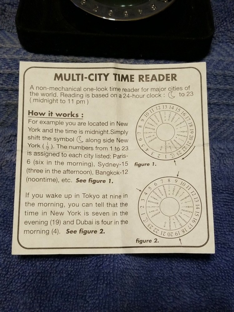 BROOKLEY Multi-City Time Reader Silver With Black Case