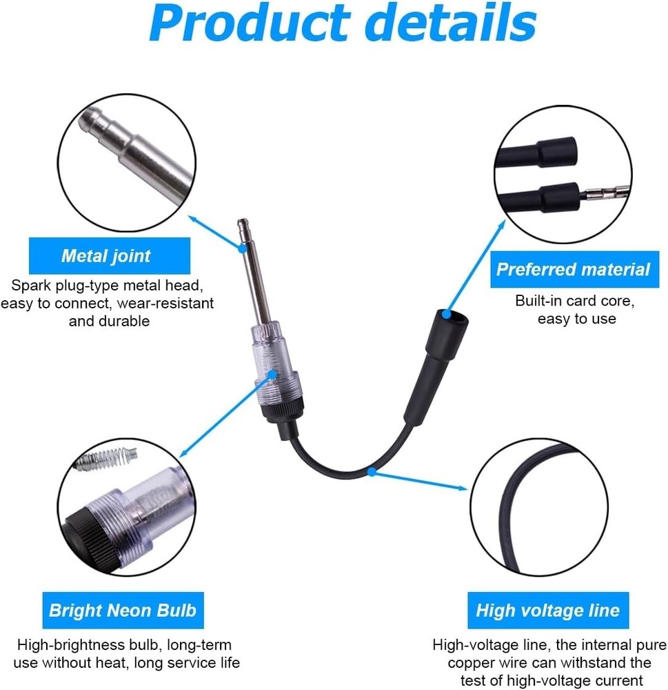 Spark Plug Tester Ignition System Engine In Line Auto Diagnostic Coil Test Tool