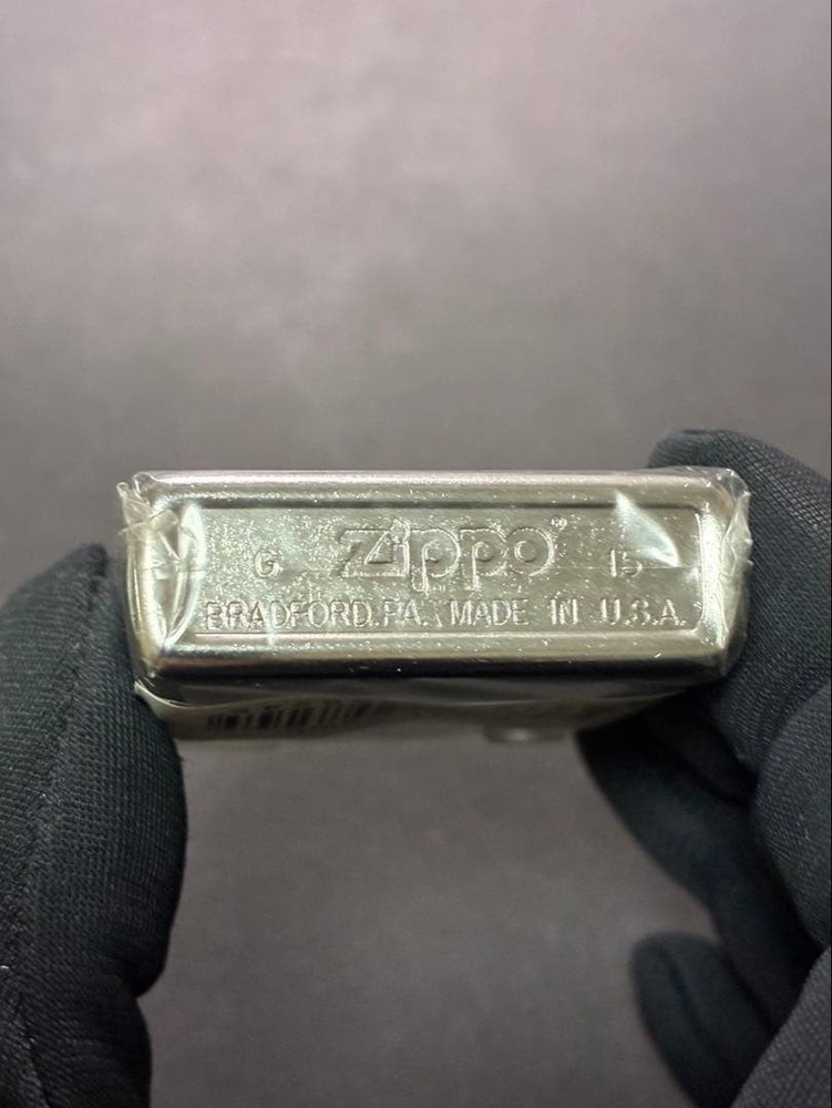 Zippo Jim Beam Since 1795 Silver Dust One Sided Processing Lighter Regular Japan