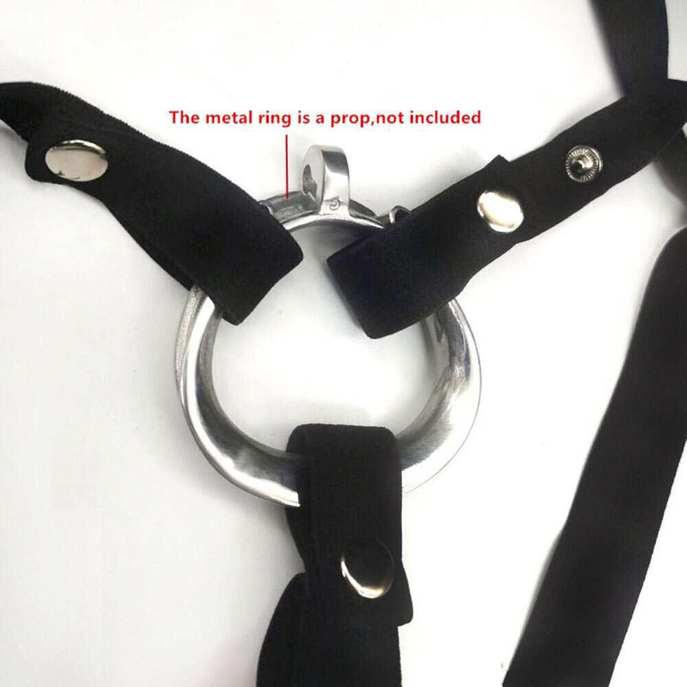 2pcs Chastity Cage Belt Elastic Auxiliary Adjustable Accessory Strap Underwear