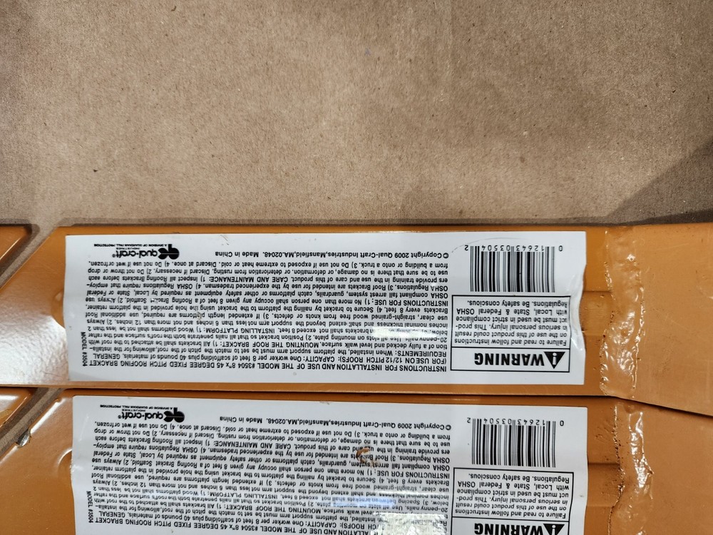 Guardian 45-Degree Fixed-Angle Roofing Bracket Quantity of 11. 2 types.