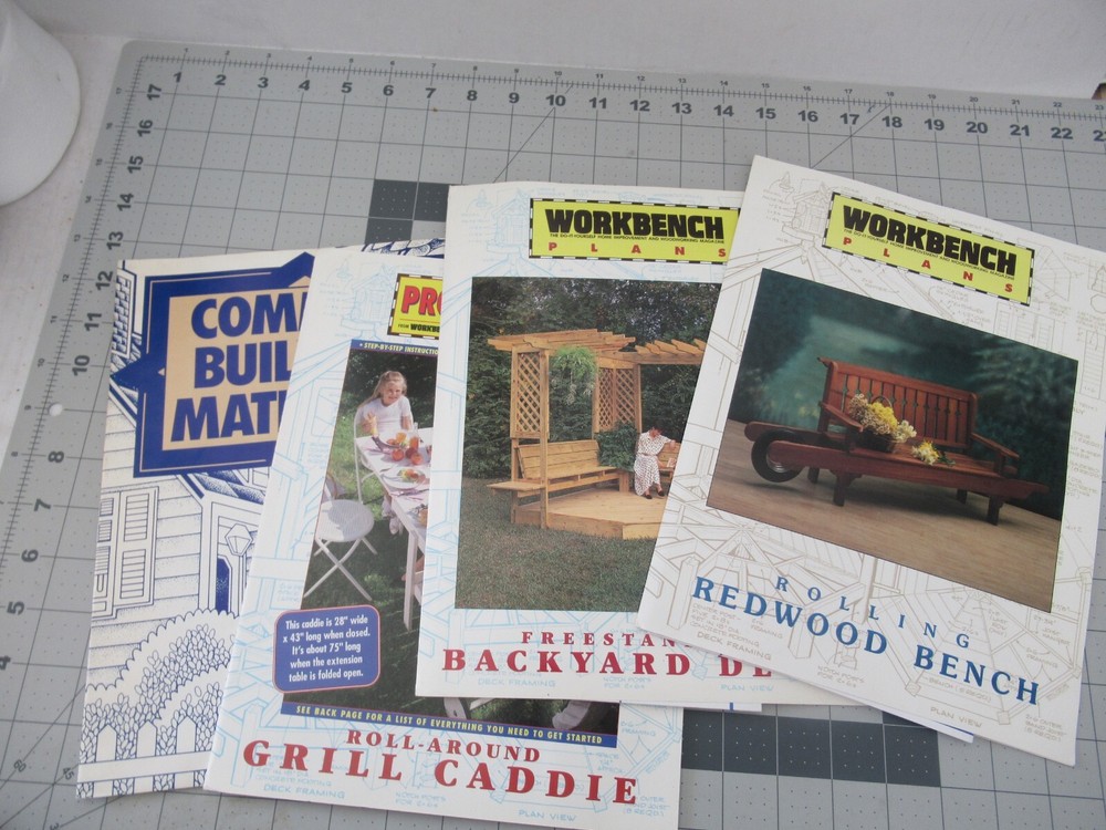 3 Workbench Project Plans. Bench, Deck, Grill Caddie