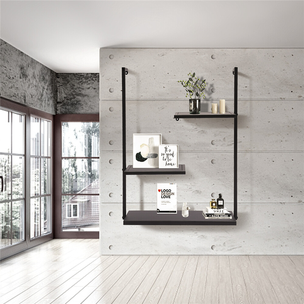 3-Layer Wall Hanging Storage Rack - Elegant Shelf for Home Organization