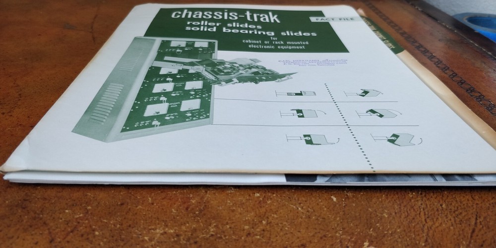 1950s ~ Chasis Trak ~ Fact-File ~ For Cabinet or Rack Mounted Electronic