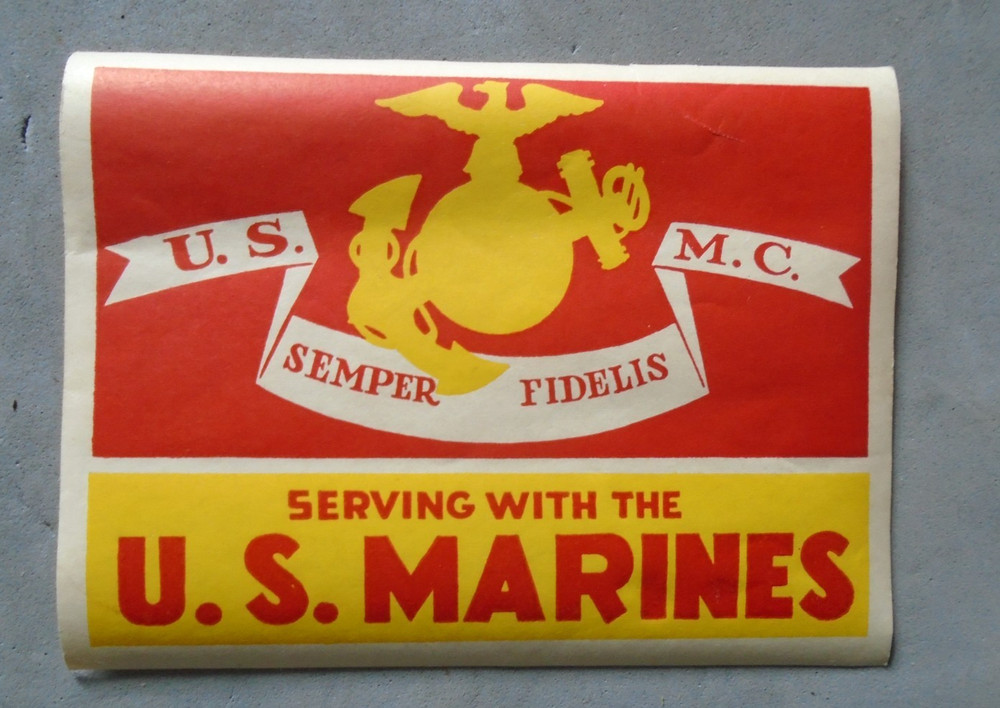 SERVING WITH THE U.S. MARINES sticker