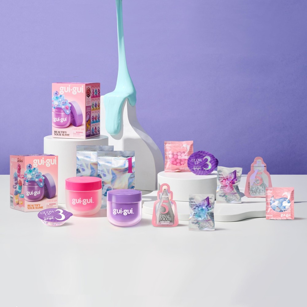 GUI Slime Kit - Scented 2-Pack Bundle, Clear & Gloss, 5 Step Pink