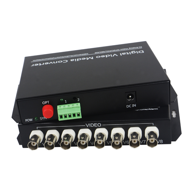 8CH Video Data Fiber Optical Converter Transmitter Receiver Servelliance system