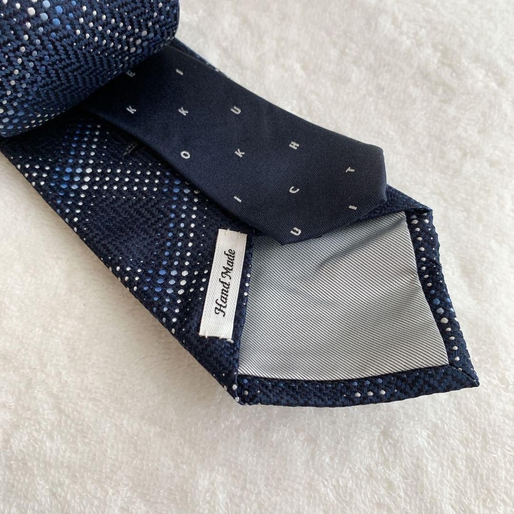 TAKEOKIKUCHI Tie Navy Silk 100 Boxes
