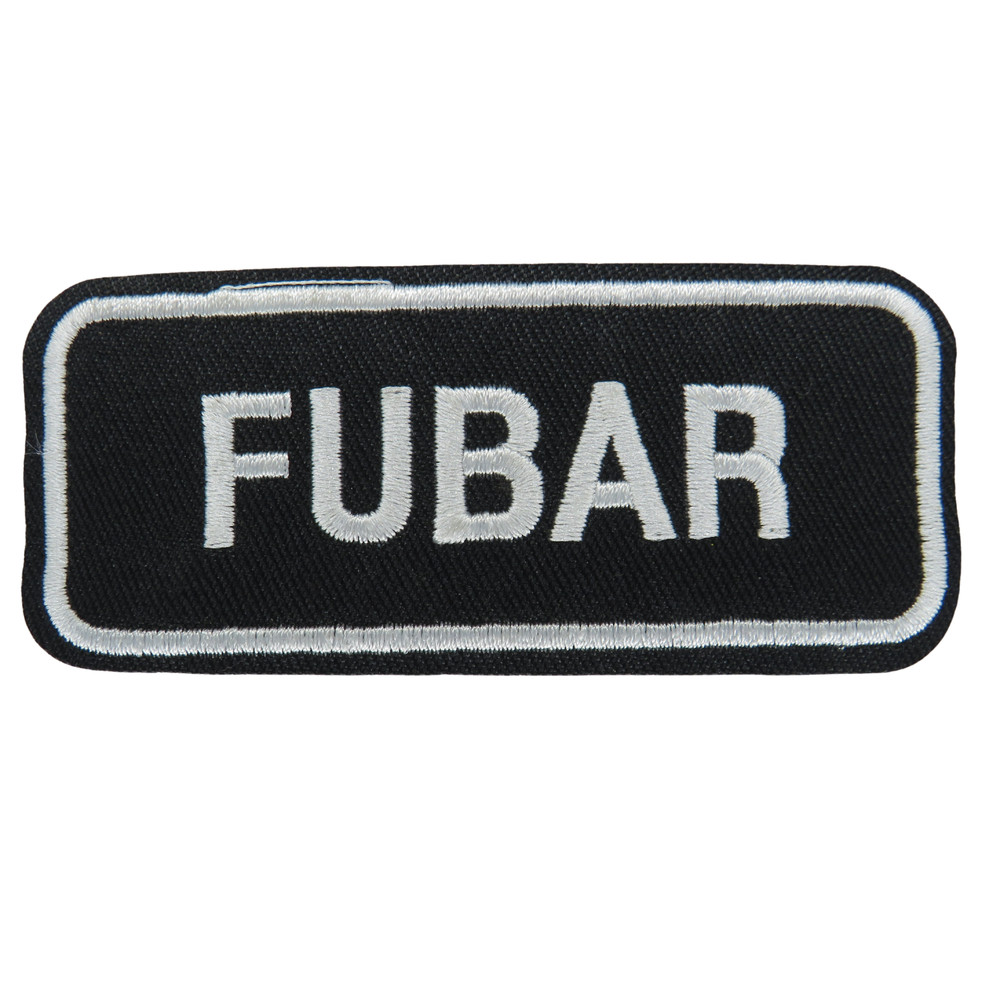 Fubar patch patch iron on patch biker punk patch iron on