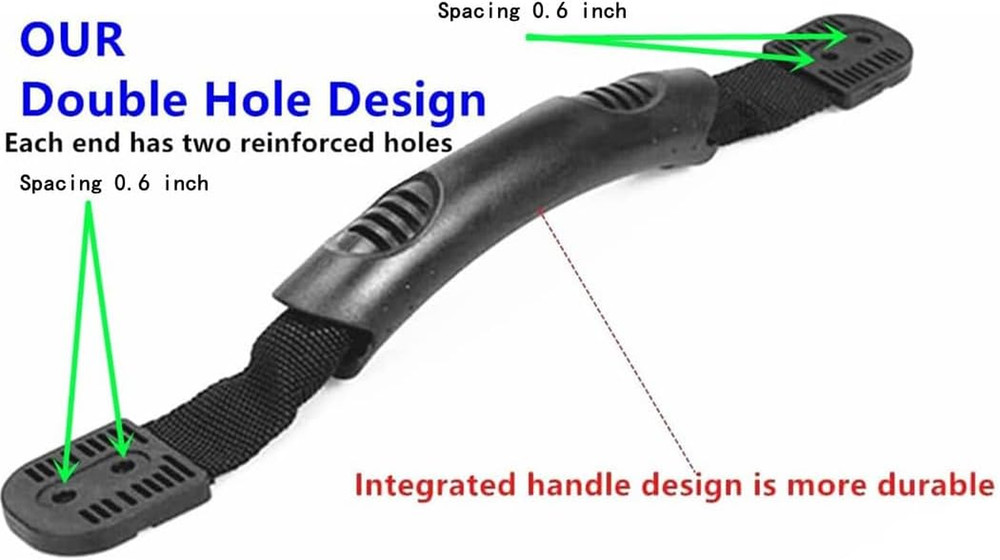4 Pack Kayak Pull Handle Double Hole Rubber Kayak Carry Handles Replacement with