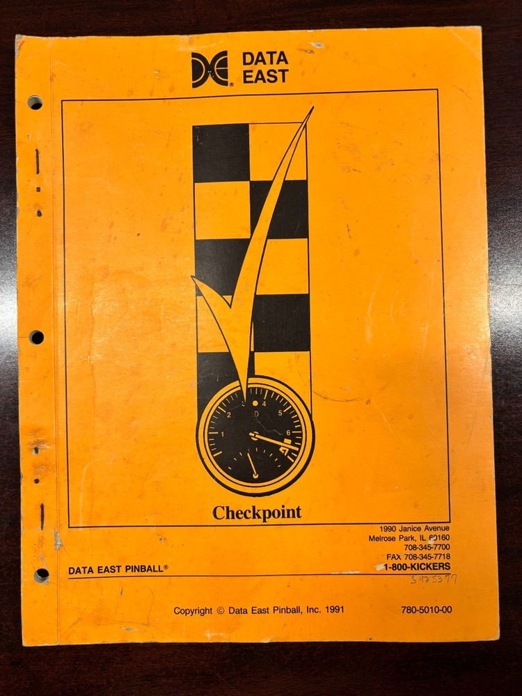 ORIGINAL-DATA EAST-CHECKPOINT-OWNER MANUAL WITH SCHEMATICS