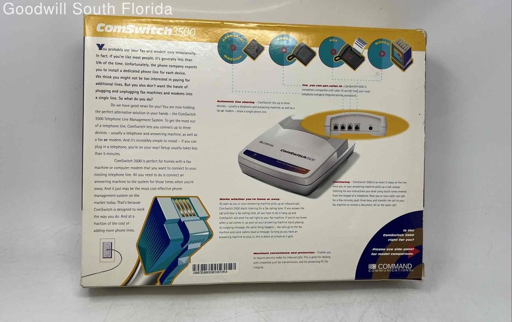 Command Communications Comswitch 3500 Gray Phone Line System Not Tested With Box