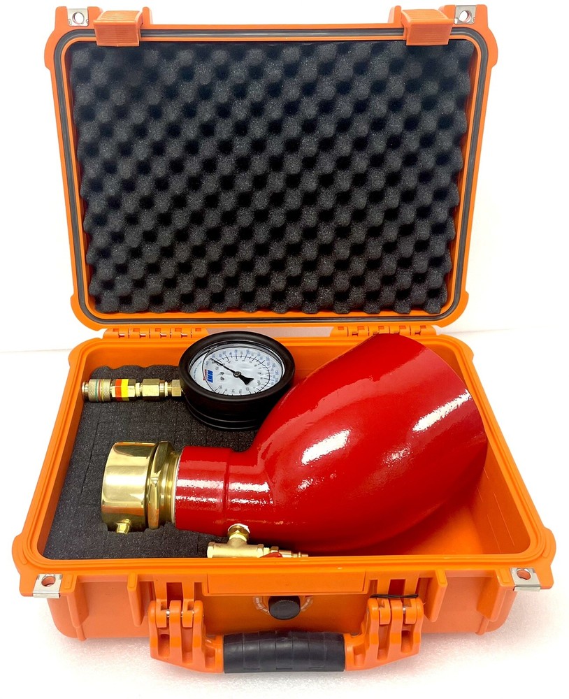 2-1/2" NST Hydrant Flow Test Swivel Diffuser 100Psi /1680GPM Gauge with Case