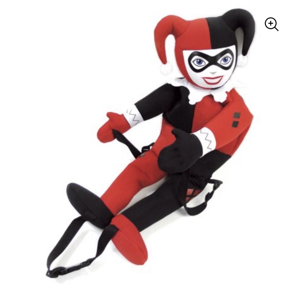 DC Comics Harley Quinn Backpack, Back Buddy, Red And Black