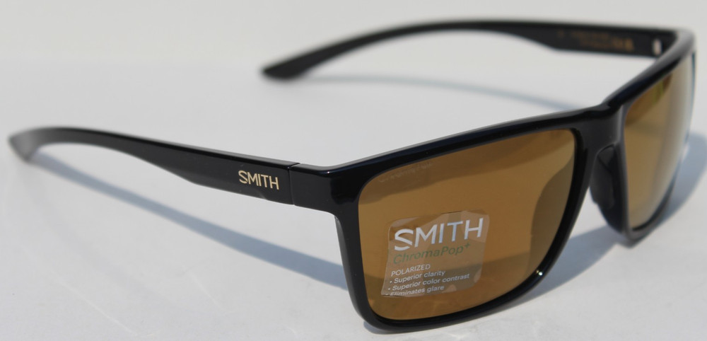 SMITH OPTICS Riptide POLARIZED Sunglasses Black/ChromaPop+ Bronze $229