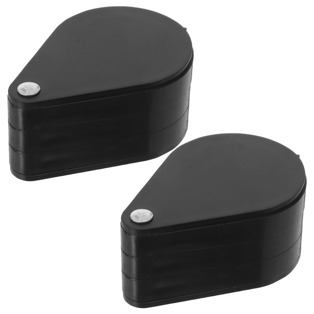 2 PCS Pocket Magnifying Glass Folding Acrylic Foldable Magnifier