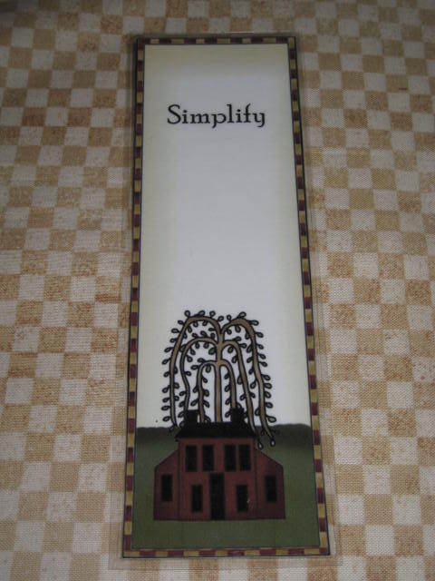 PRIMITIVE SIMPLIFY SALT BOX HOUSE LAMINATED BOOKMARK