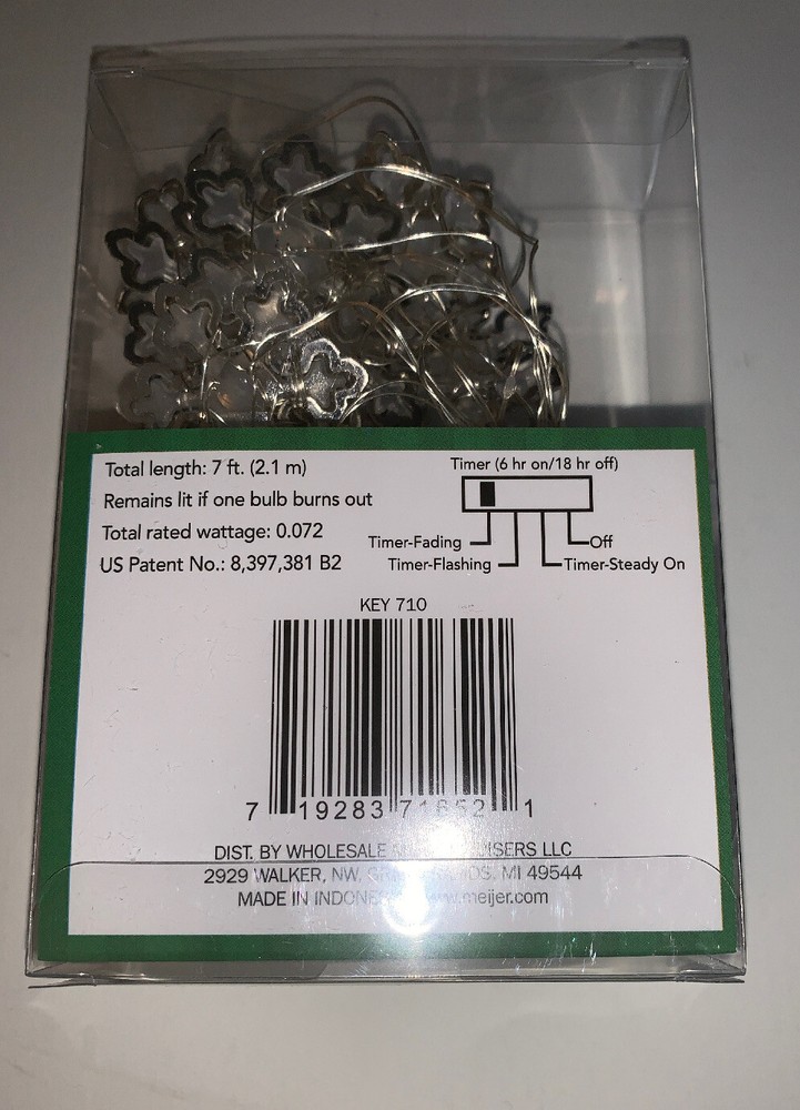 12 Ct LED Ultra Wire Lights Snowflake Silver Wire / Timer / Indoor / 3 Function