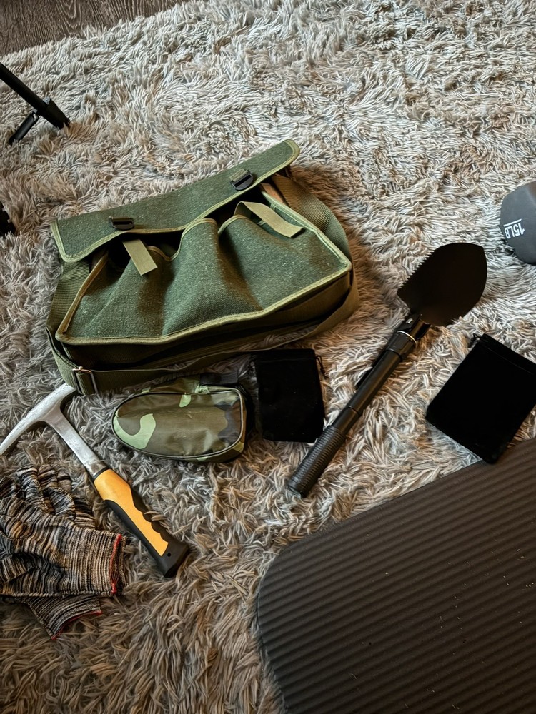 Military Style Tool Roll Bag + Folding Shovel & Hand Tools Bundle
