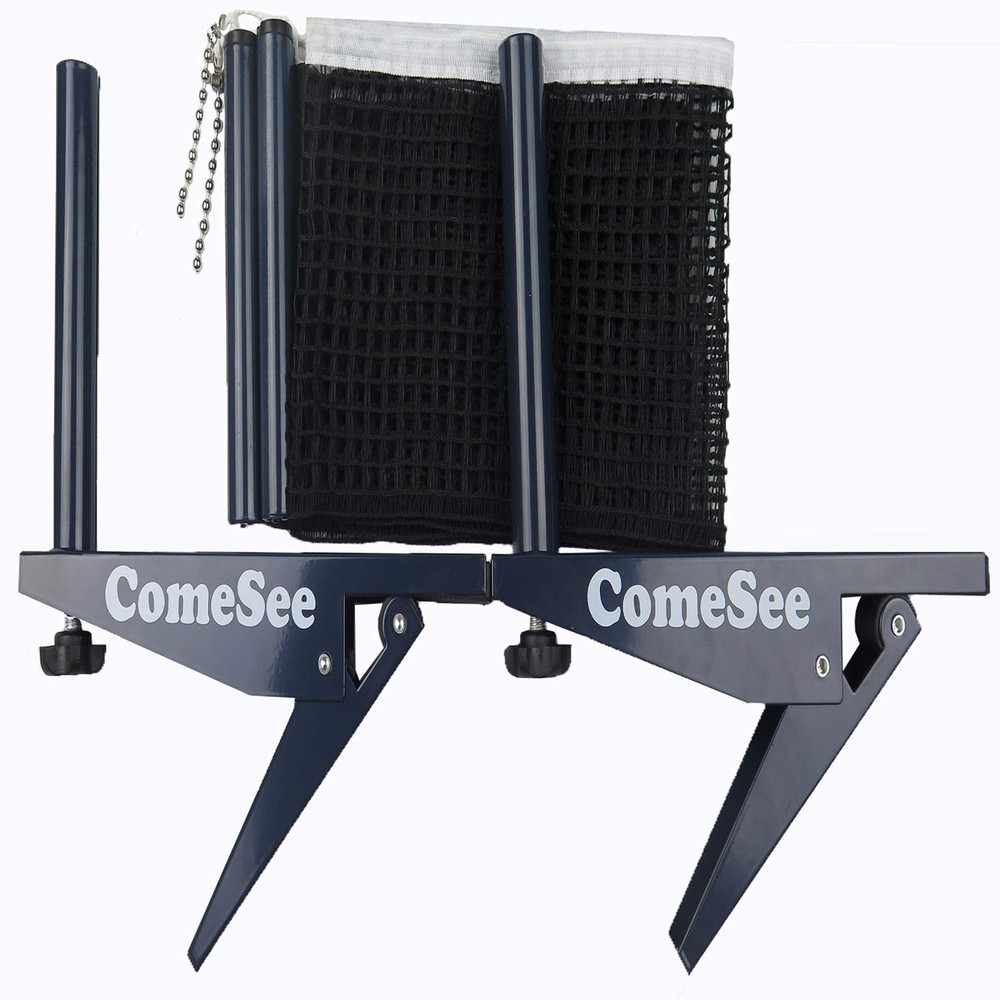 Ping Pong Net Set Table Tennis Table Post Professional Spring Activated Clamp...