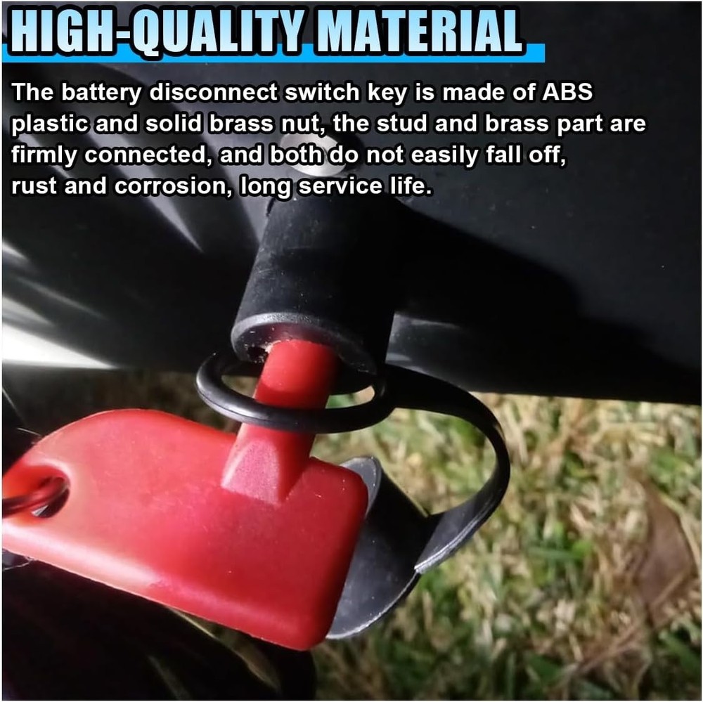 2PCS High-Quality Mini Battery Disconnect Keys for Vehicle Security & Longevity