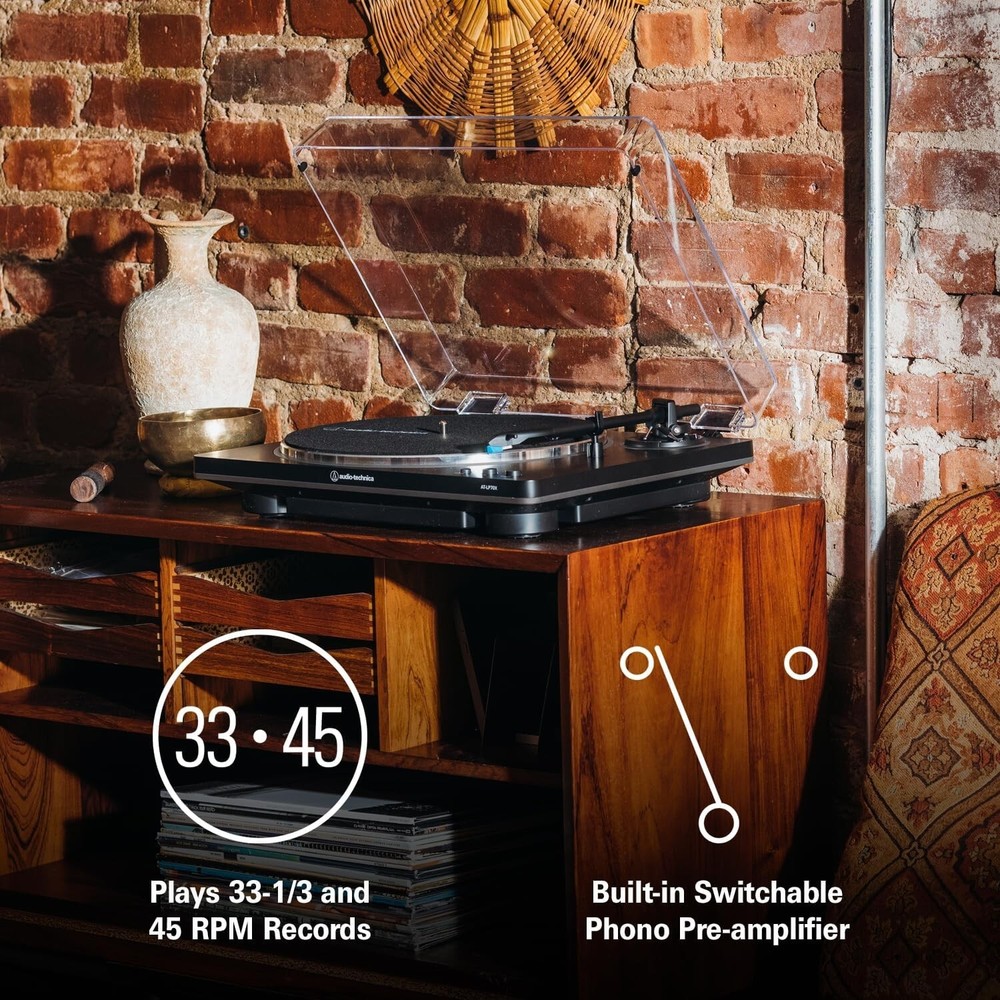 Audio-Technica Fully Automatic Belt-Drive Turntable (Black/Bronze)