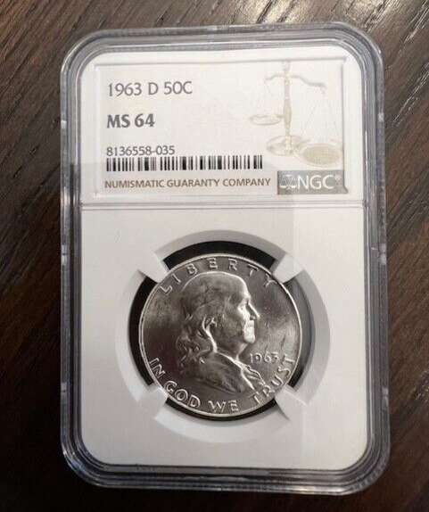 1963-D | Franklin Silver Half Dollar | NGC MS64 | Collection 4001