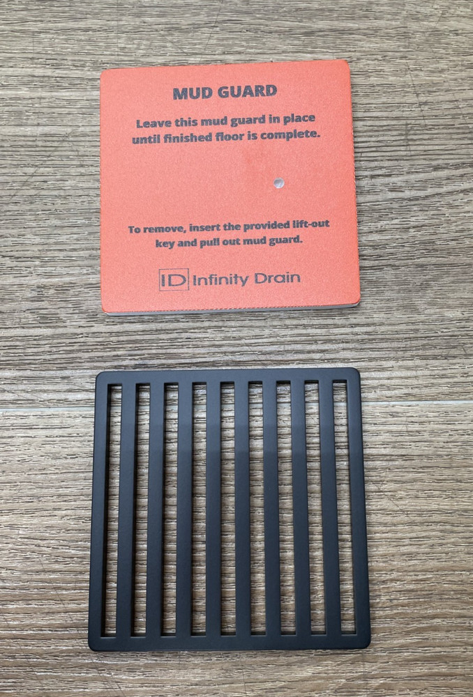 Infinity Drain ND 4-2A BK 4" x 4" Complete Kit Lines Pattern Decorative Plate