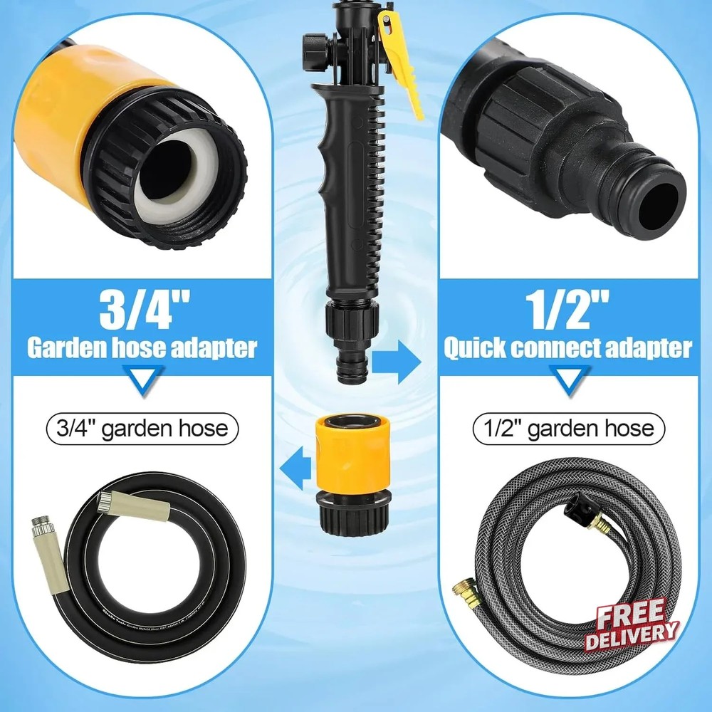 RV Water Heater Tank Rinser - Powerful Cleaning Hot Water Flush Wand, Travel Tra