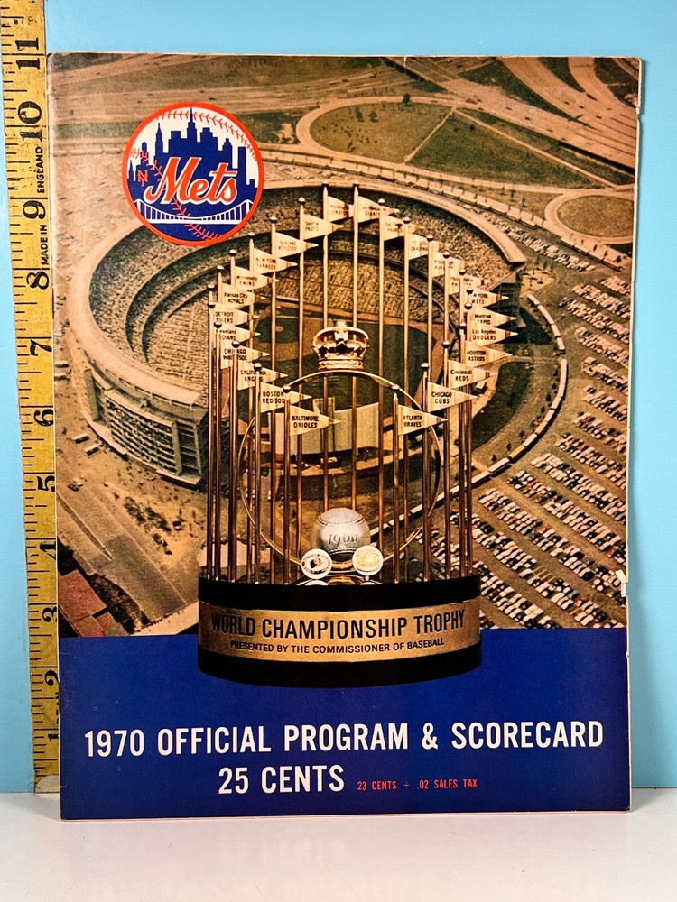 🔥 21 April 1970 New York Mets Baseball Program vs Padres Scored🔥