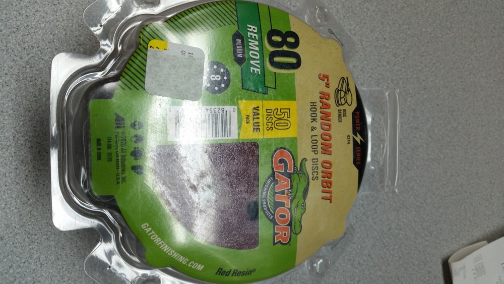 4344 50-Pack 5-Inch 80-Grit Hook & Loop Sanding Disc -