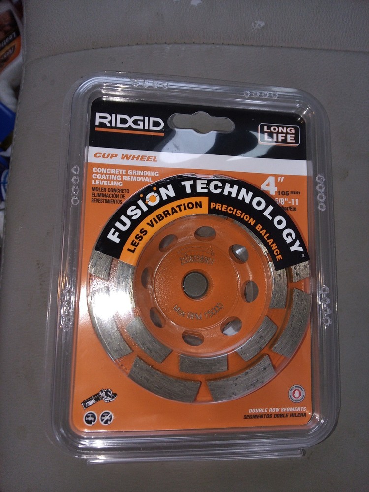 4" RIGID Cup Wheel For Concrete Grinding
