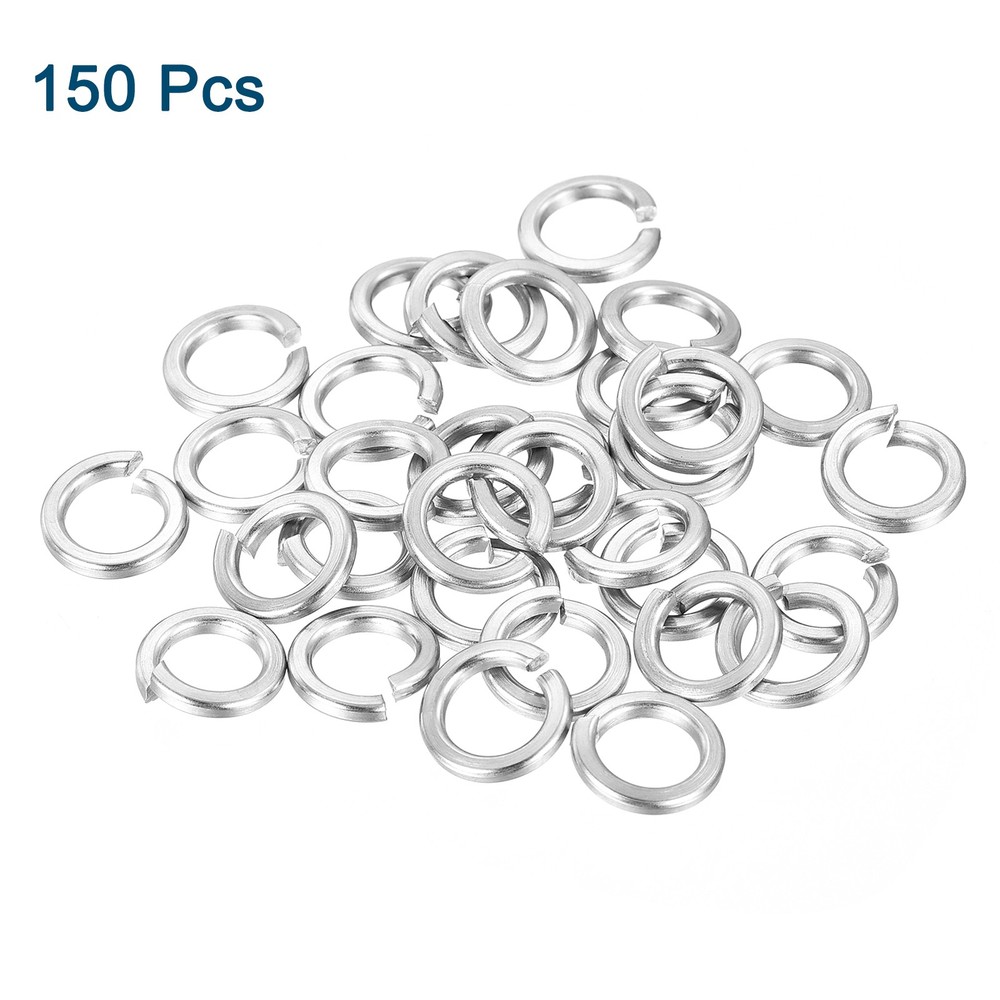 M8 Split Lock Washer, 150Pcs 304 Stainless Steel Spring Lock Washers